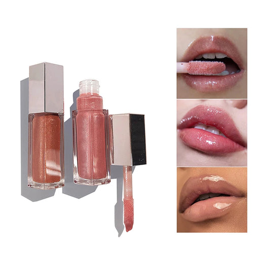 Gloss Bomb Non-Sticky Moisturizing Lip Gloss Plumping and Long-Lasting Glitter Liquid Lipstick